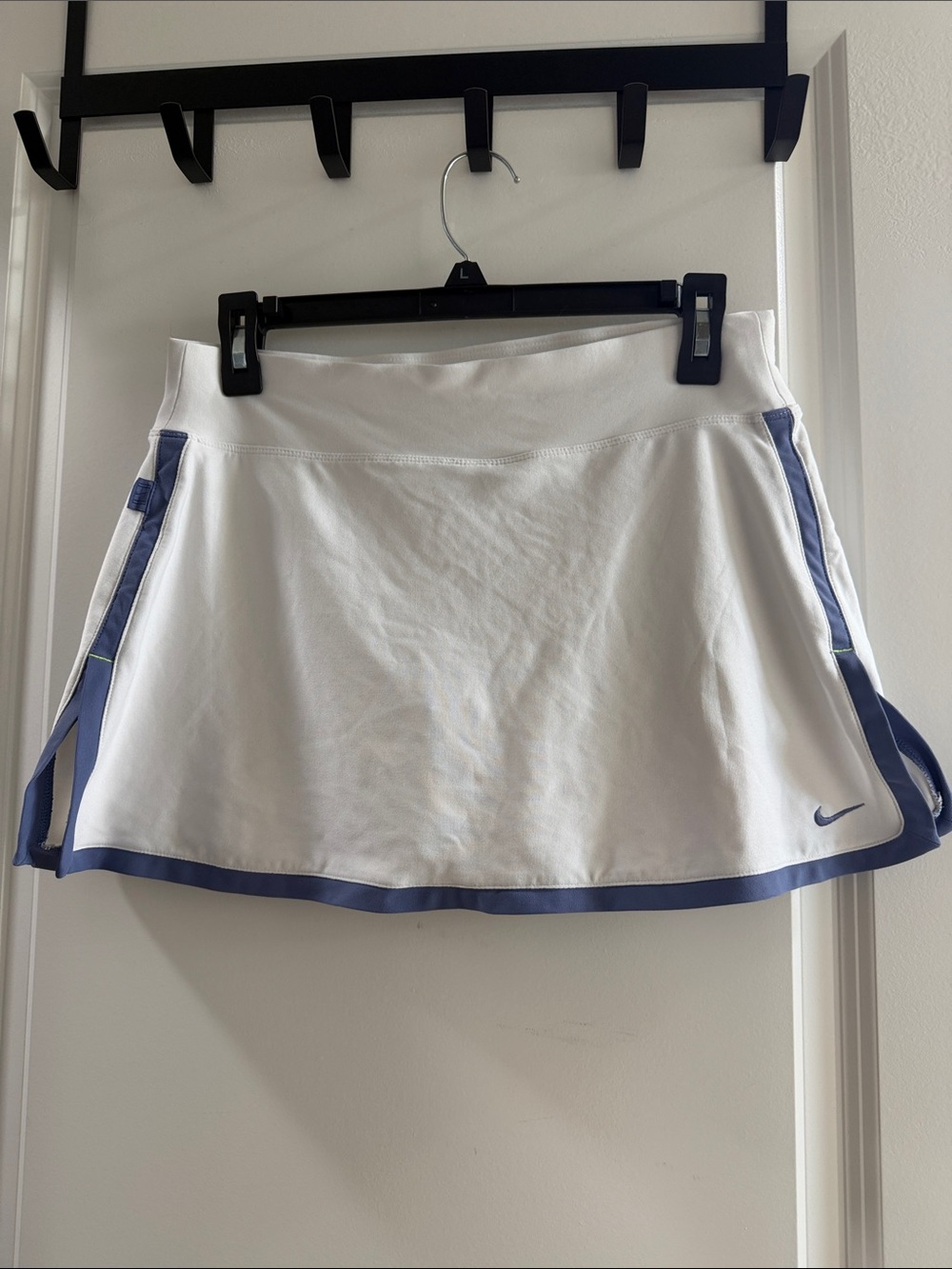 Nike White Skort with Blue Trim and Side Panels